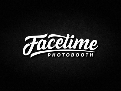 Facetime Photobooth custom hand drawn lettering logotype typography