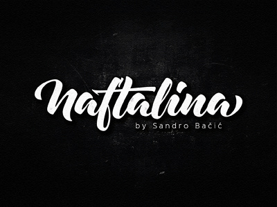 Naftalina. custom hand drawn lettering logotype music radio typograhy vinyl