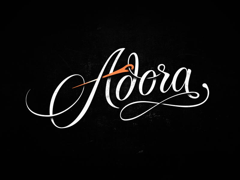 Adora Animation adora animation custom dresses hand drawn lettering logotype typograhy