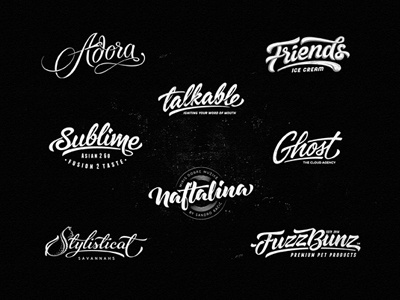 Lettering Logo Designs custom hand drawn lettering logotype typograhy