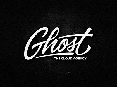 Ghost agency custom ghost hand drawn lettering logotype paris typograhy