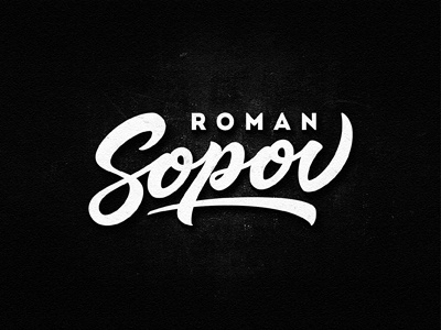 Roman Sopov custom hand drawn lettering logotype programmer sketch web