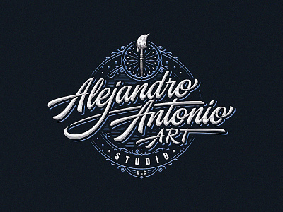 Alejandro Antonio Art Studio custom dalibass engraving etching hand-drawn illustration lettering logo logotype typography