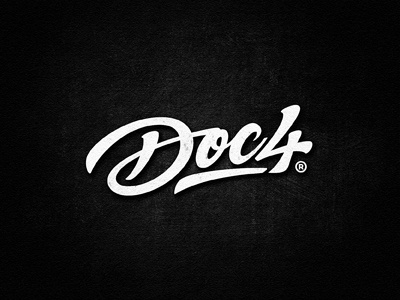 Doc4 custom drawing hand drawn lettering logo logotype