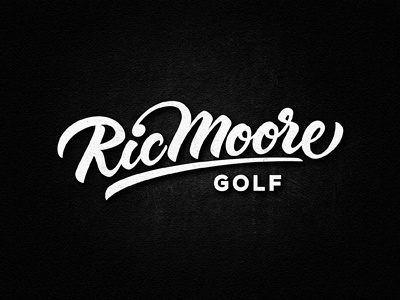 Ric Moore Golf custom drawing golf hand drawn lettering logo logotype