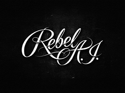 Rebel A.I. custom drawing hand drawn lettering logo logotype