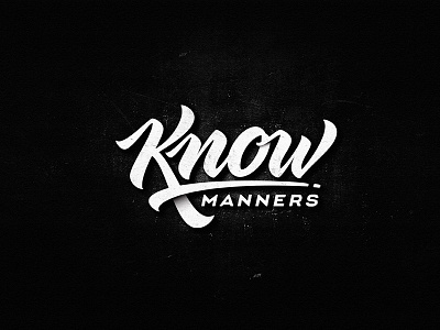 Know Manners custom dalibass drawing hand drawn lettering logo logotype sketch