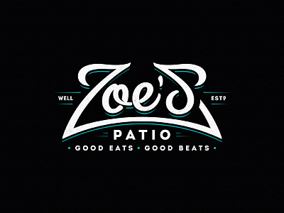 Zoe'S Patio custom dalibass drawing hand drawn lettering logo logotype sketch