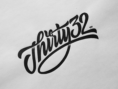 Thirty32 Sketch custom dalibass drawing hand drawn lettering logo logotype sketch