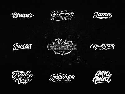 Lettering Logo Design Vol. 8 behance custom dalibass drawing hand drawn lettering logo logotype sketch