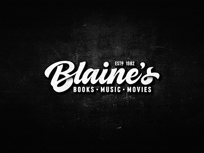 Blaine's books custom dalibass hand drawn lettering logo logotype