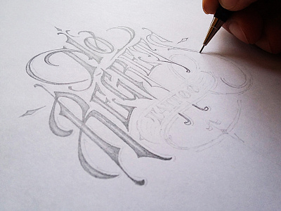 No Regrets_Process custom dalibass hand drawn lettering logo logotype tattoo typography