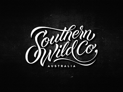 Southern Wild Co australia custom dalibass hand drawn lettering logo logotype wild