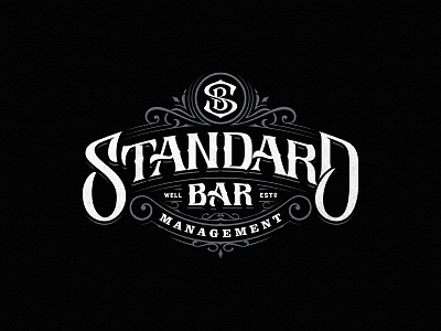 Standard Bar Management bar custom dalibass hand drawn lettering logo logotype typography