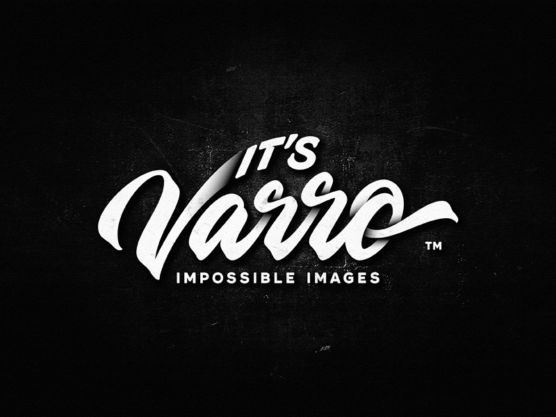 It's Varro hand-drawn photography photographer team typography vintage logotype custom lettering