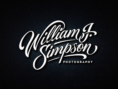 William J Simpson custom hand drawn lettering logotype photographer photography team typography vintage