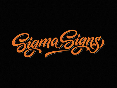 Sigma Signs custom dalibass drawing hand drawn lettering logo logotype ngs sign sign writing sketch team typography vintage
