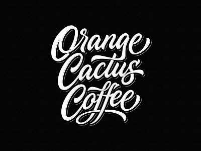Orange Cactus Coffee cactus coffee custom dalibass drawing hand drawn lettering logo logotype ngs roastery sketch team typography vintage