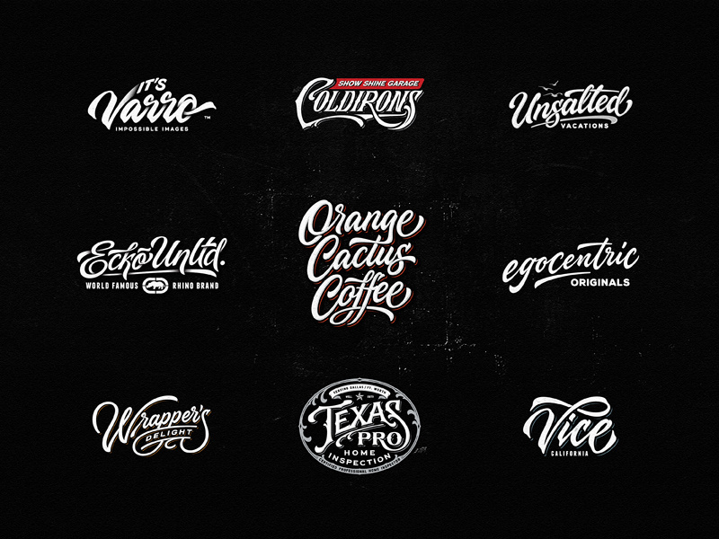 Lettering Logo Design Vol. 11 ngs apparel food coffee photography music badge team vintage sketch drawing dalibass logo typography logotype custom hand-drawn lettering
