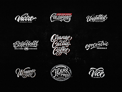 Lettering Logo Design Vol. 11 apparel badge coffee custom dalibass drawing food hand drawn lettering logo logotype music ngs photography sketch team typography vintage