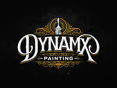 Dynamx Painting LLC custom dalibass drawing hand drawn lettering logo logotype painting sketch typography vintage
