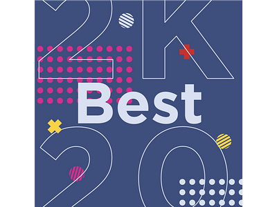 Playlist Thumbnail - Best 2K20 art artwork design flat illustration playlist spotify thumbnail vector