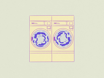 Washing Machine design illustration vector vintage