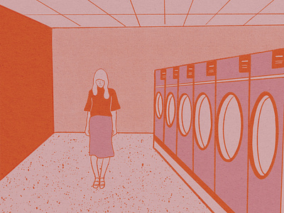 Laundromat design illustration