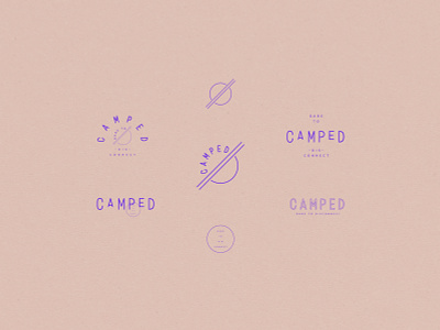 Camped branding design illustration logo minimal typography vector
