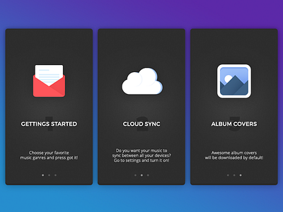 Dark Onboarding app dark gradient icons mobile app on boarding onboarding ui uiux ux