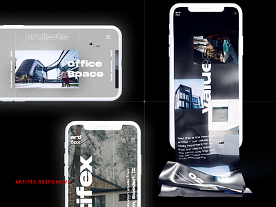 artifex—mobile adaptive artifex interface mobile portfolio responsive values visualization studio works