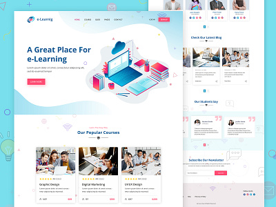 e-Learning Online Course Landing Page