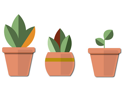 plants in my living room adobe adobe illustrator brown design flat green icon illustration illustrator minimal plants type vector