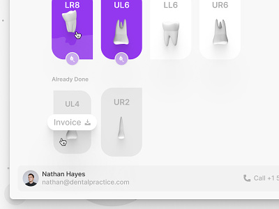 Dentist App - Hover dashboard dashboard design dashboard ui dentist hover effect hover state mouse over ui uidesign uiux ux uxdesign web web app web app design web app ui web apps