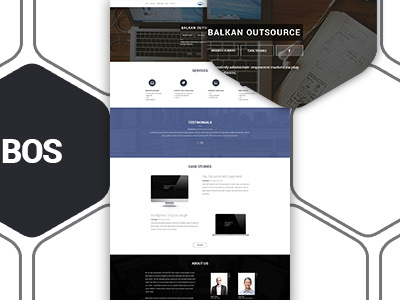 Balkan Outsource clean flat onepage site ui web website