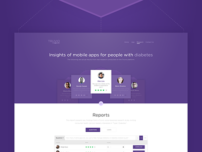 Truvio - Landing page cards flat landing page typography ui ux website
