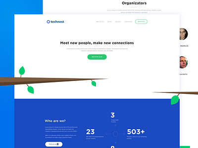 technest website blue clean conference flat meetup simple technest ui ux web website website design