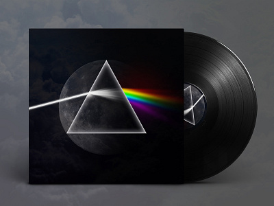 The Dark Side of the Moon album cover - Weekly Warmup album cover dribbbleweeklywarmup graphic design
