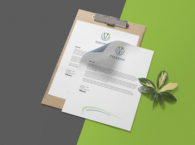 JJ Cleaning Letterhead branding design logodesign