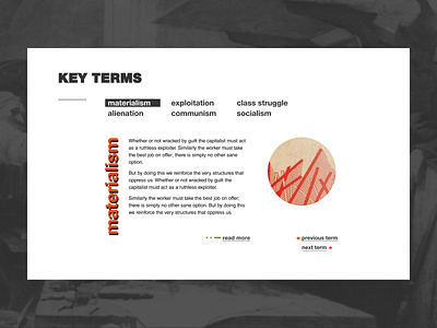 Catalogue of terms catalog catalogue desktop layout minimal personal website typography ui web