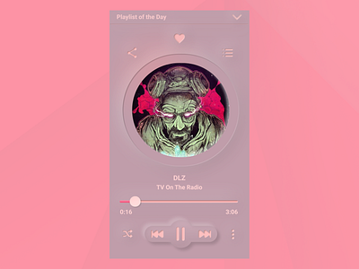 Music player (neomorphism) daily ui mobile music player