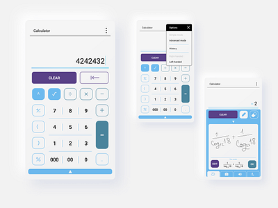 Calculator app android app calculator daily ui flat minimal mobile simple ui ux