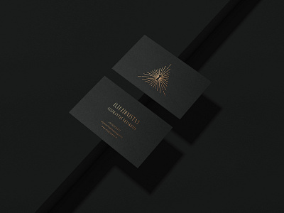 Business Card for The Illusionist black business card gold graphic design illusionist key magic mystery