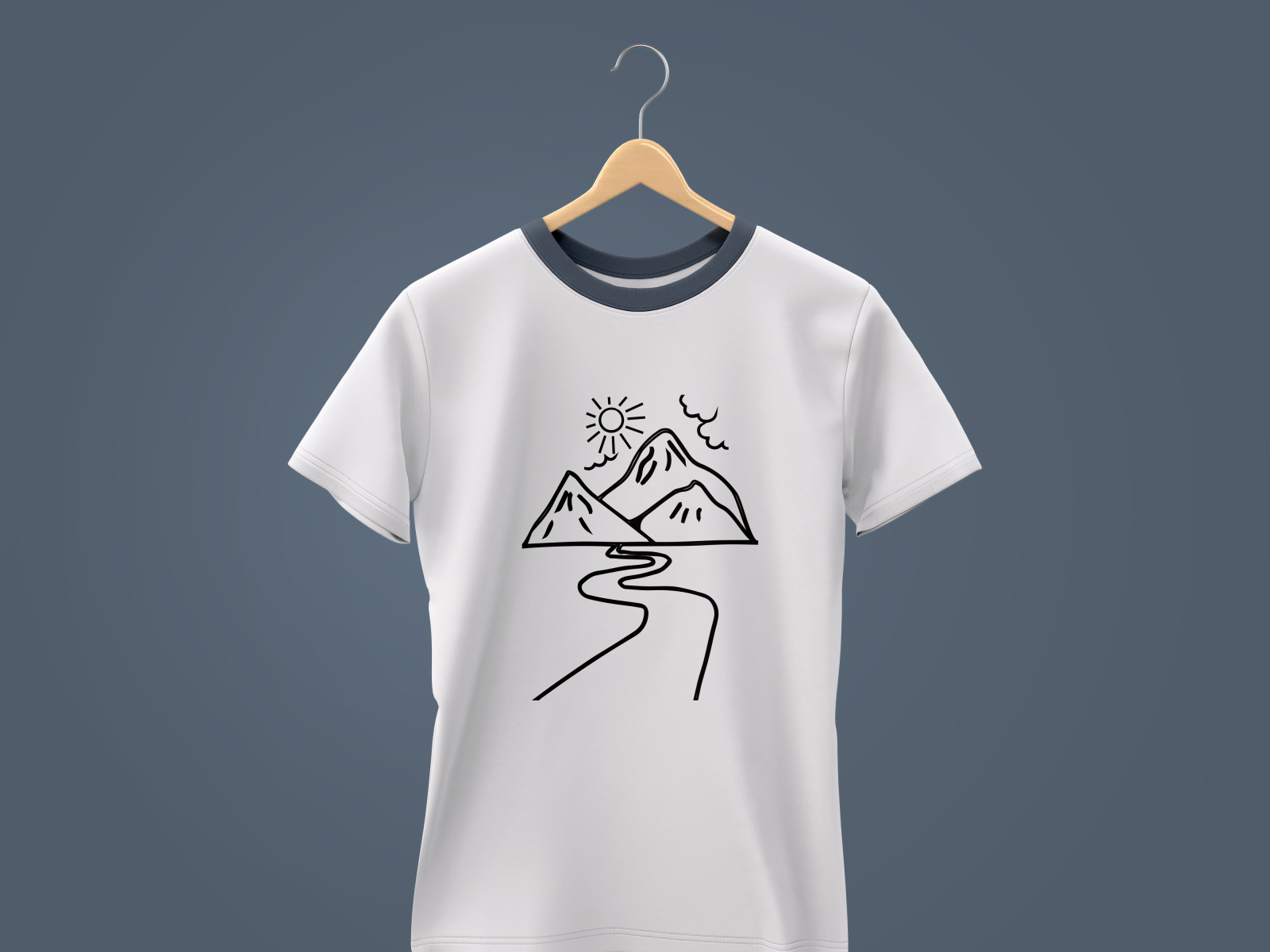 Adventure Hike Minimalist T shirt design and Mug design Classic by