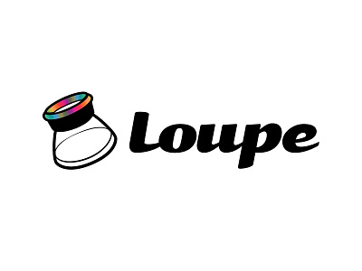 Icon/Logo design for www.getloupe.com icon logo loupe rainbow