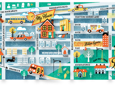 Map Of My Neighbourhood My Neighborhood Map By Jane Sanders On Dribbble