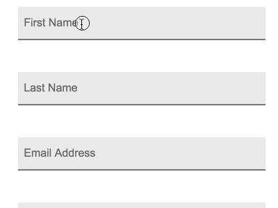 Stateful input fields css form html input