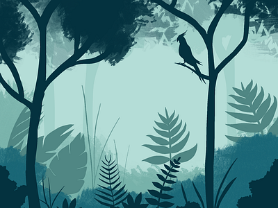 Tropical Forest – Procreate illustration background digital art illustration procreate