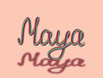 Maya 3D 3d background brush design fresco logo procreate shadow text ui