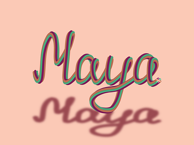 Maya 3D 3d background brush design fresco logo procreate shadow text ui